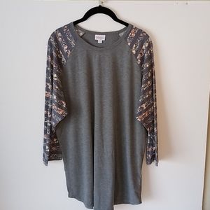 Lularoe Randy Shirt Size XXL Gray Multi